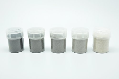 Lot blanc, noir, gris 5 pots de sable (5 x 45g)...