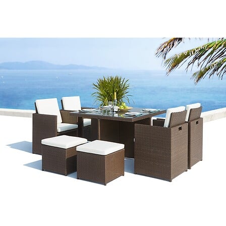 CONCEPT USINE Monaco 8 : salon de jardin encast...