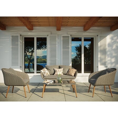 CONCEPT USINE Cosenza : salon de jardin rotin 4...