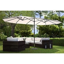 CONCEPT USINE Parasol double 2,7 x 4,6m écru VE...