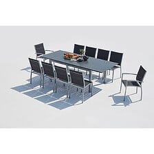 CONCEPT USINE CONCEPT USINE Salon de jardin extensible en alu 10 personnes gris AREZZO code EAN 3700998513182 