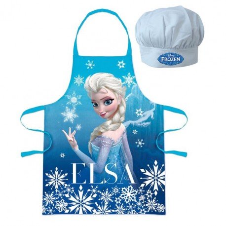 Tablier et toque Elsa la Reine des Neiges de Fr...