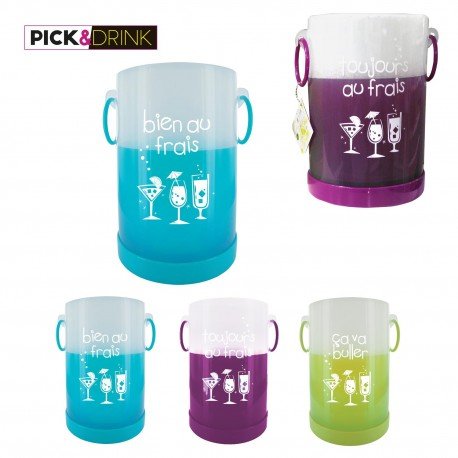 Seau rafraîchisseur de bouteille givré, couleur...