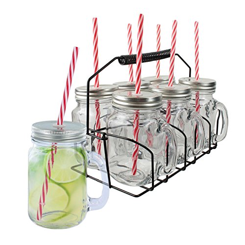 Mason Jar Mugs gobelets bocaux lot de 6, en ver...