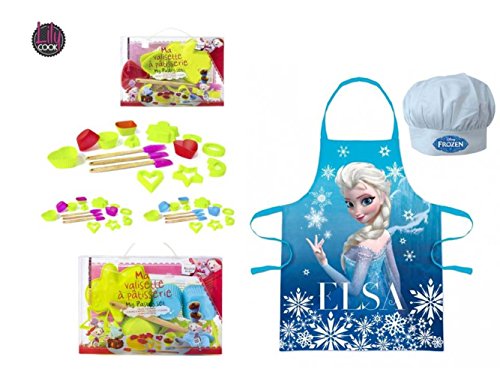 Antipasti&Cie Set valisette à pâtisserie enfant, 16 pièces et tablier Frozen avec Elsa La Reine des Neiges code EAN 3701008717675 