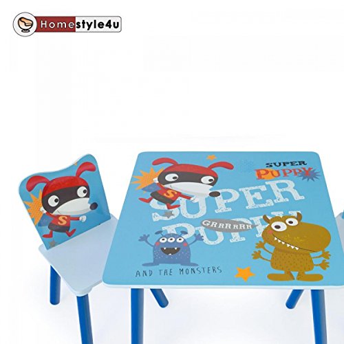 HomeStyle4U Ensemble Table et 2 chaises Enfant Super Chiot 3701015502561 (3701015502561)