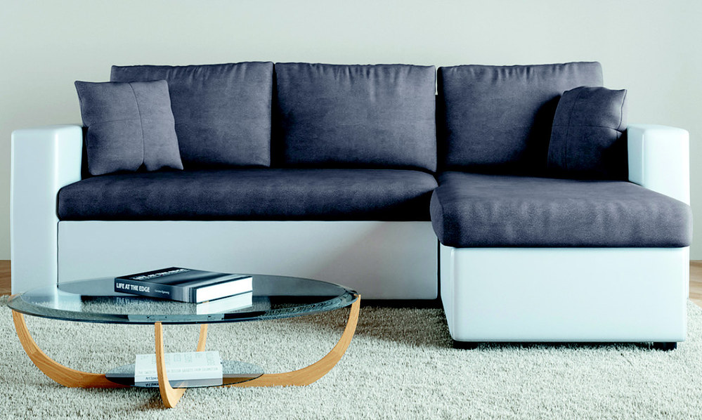 CANAPE D’ANGLE CONVERTIBLE RÉVERSIBLE AVEC COFFRE