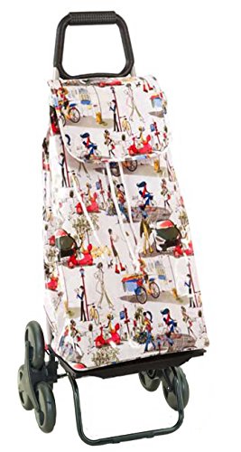 carlux CARLUX CITY - caddie chariot à courses - 2 ou 6 roues (munticolore fond blanc 6R) 3701020031179 (3701020031179)