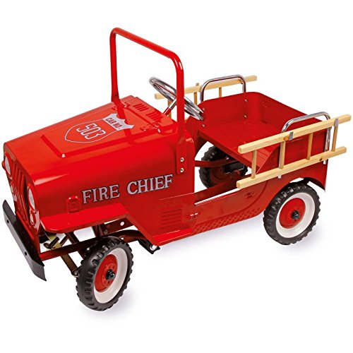 voiture de pompiers à pédales