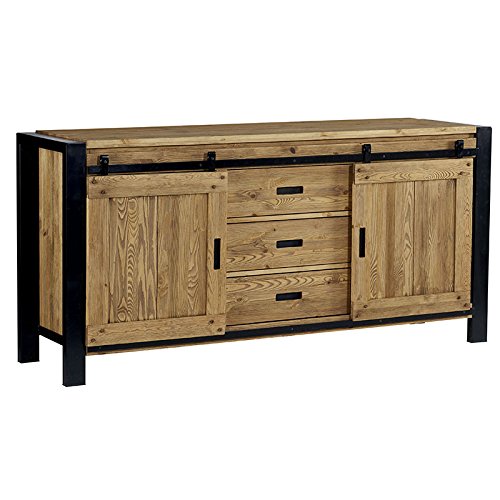 LUGANO Enfilade industrielle portes coulissantes 'Lugano' Meuble House code EAN 3701026900325 