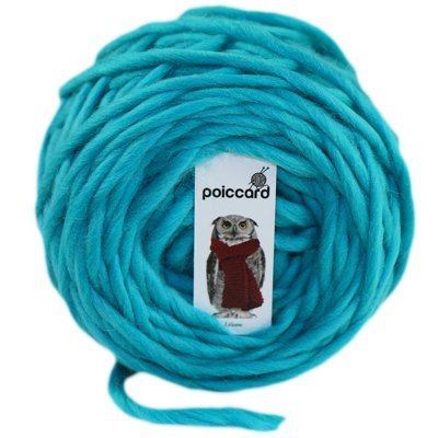 Pelote de grosse laine du Pérou Bulky 100g Bleu...