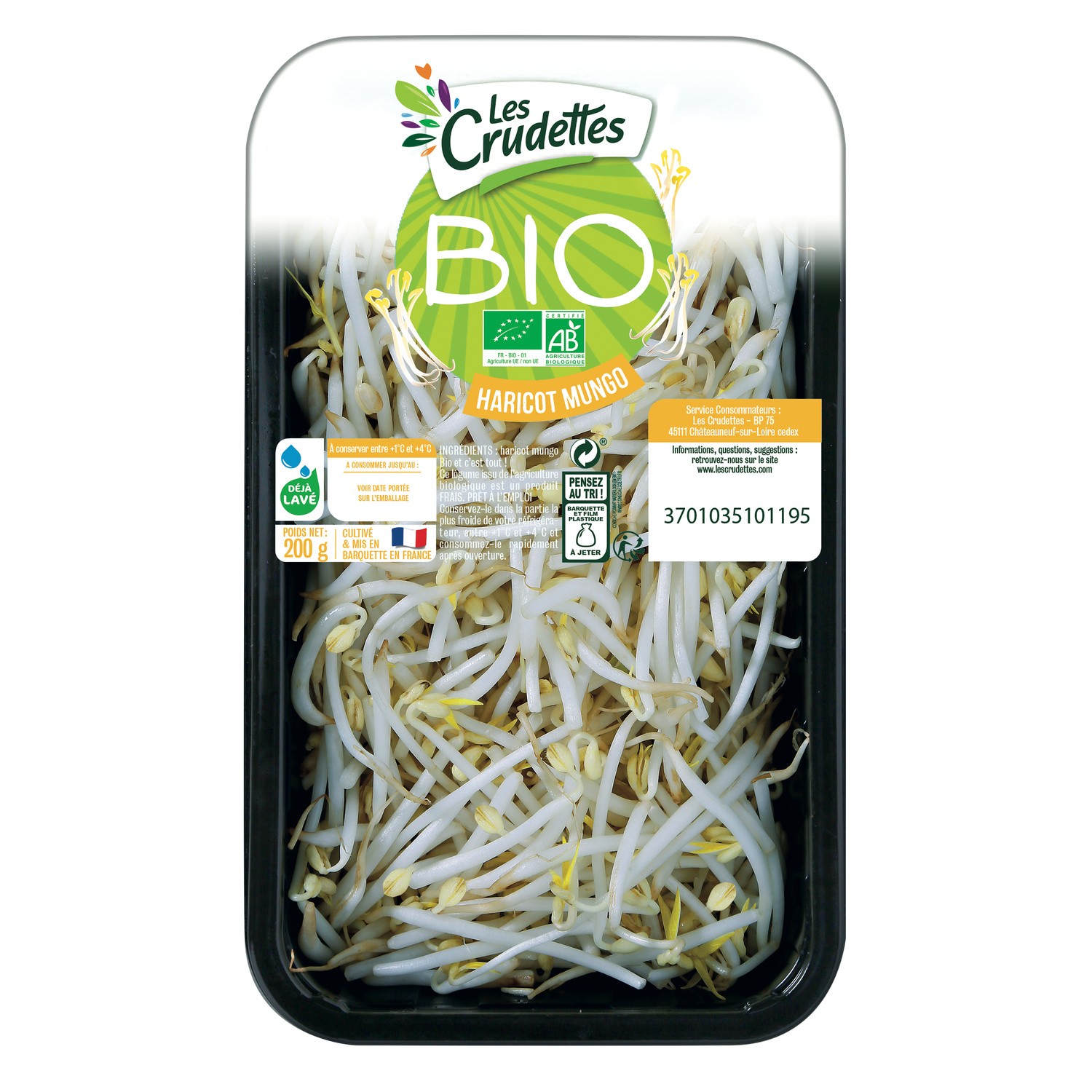 Pousse haricot mungo Bio LES CRUDETTES