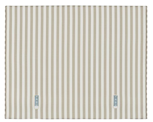 Tête de lit rayé blanc et sable forme Loft Fest...