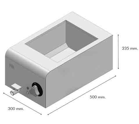 Fainca Bain marie professionnel à poser en inox 1000W 3701042206692 (3701042206692)