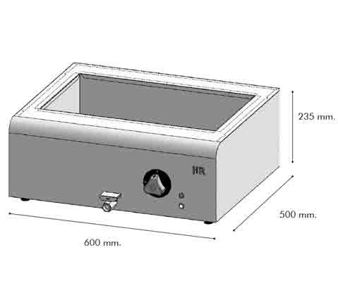 Fainca Bain marie professionnel à poser en inox 2000W 3701042206708 (3701042206708)
