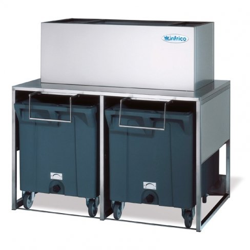 Infrico Machine à glaçons professionnelle en inox et polyéthylène 108 + 108 Kg code EAN 3701042210460 