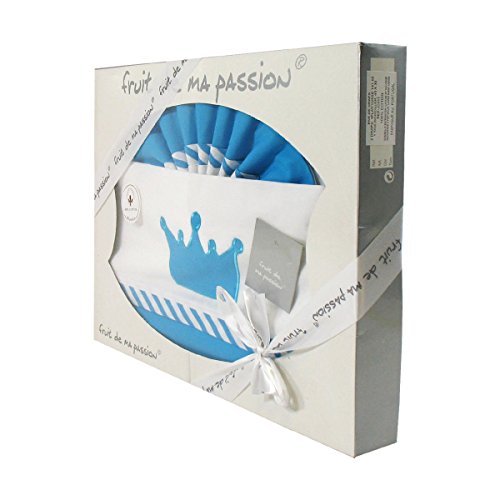 Fruit de ma passion Coffret Parure de draps turquoise - Motif Couronne 3701063300348 (3701063300348)