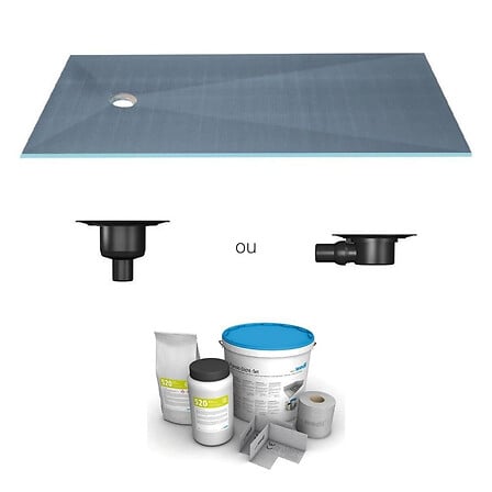 WEDI Receveur à carreler 160 x 100 cm écoulemen...