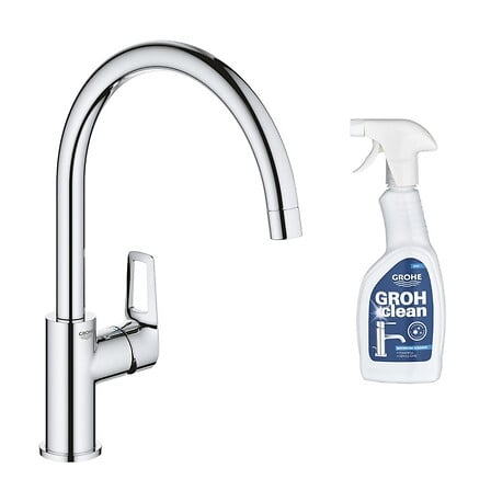 GROHE Mitigeur cuisine bec haut Bauloop + produ...