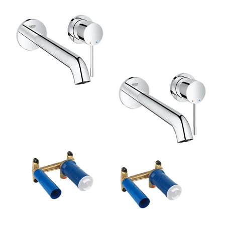 Mitigeur mural lavabo Essence avec corps encast...