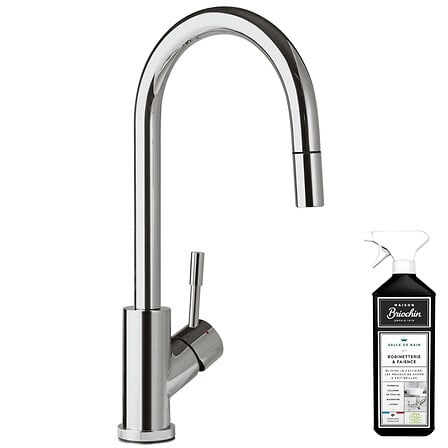 Robinet cuisine Umbrella flex, acier massif pol...