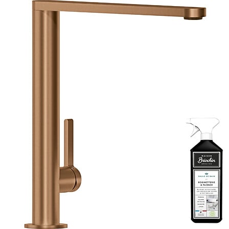 Robinet cuisine Finera, bronze, Avec nettoyant