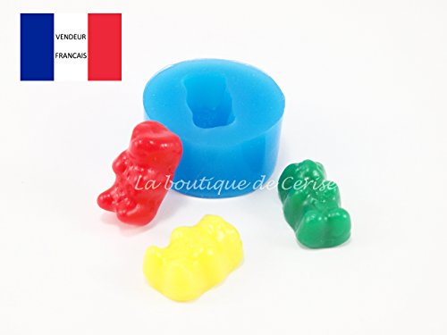 Moule silicone miniature bonbons ourson pour fi...
