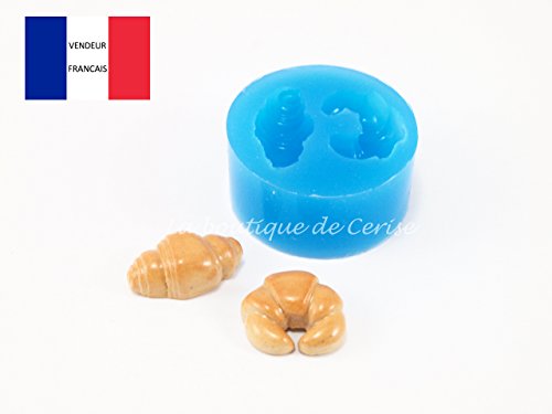 Moule silicone miniature vienoiserie croissants...