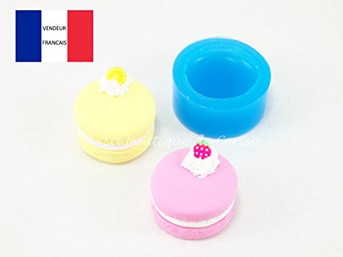 Moule silicone miniature gateau macaron 24mm pour fimo, pâte à modeler, resine, porcelaine froide 3701078104139 la boutique de cerise