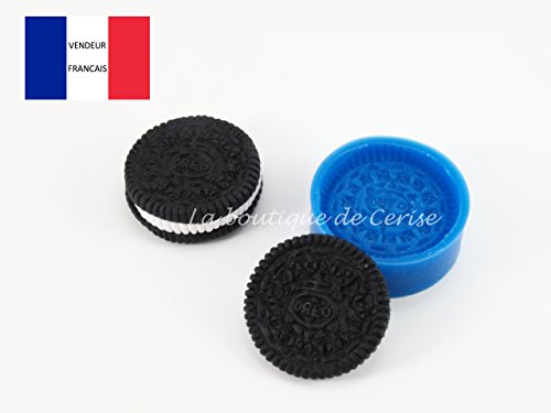 Moule silicone gateau biscuit oréo pour fimo, p...