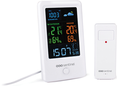 SENTINEL STATION MÉTÉO AVEC SONDE EXTÉRIEURE SANS FIL code EAN 3701085206192 