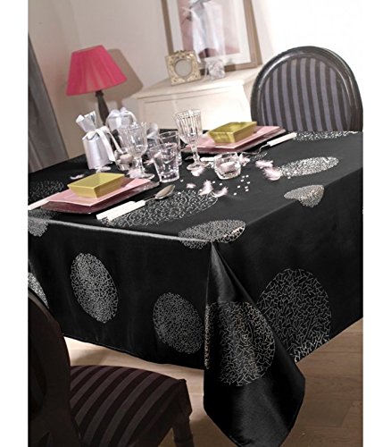 RAPHAEL - Nappe anti-taches - Noir, Rect. 150x3...