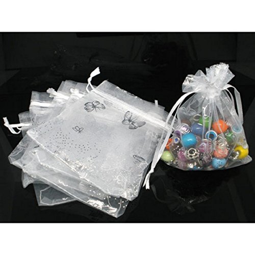 - 100 pochettes organza papillons