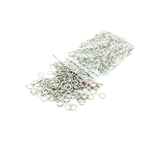 - 1000 anneaux de jonction argent gris 6mm