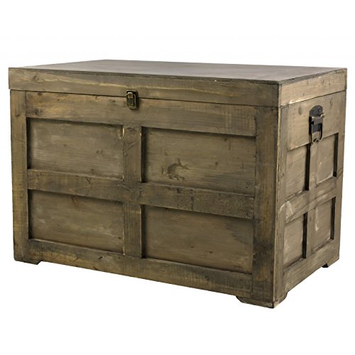 L'Héritier Du Temps Grande Malle de Voyage Coffre de Rangement Bar à Bouteilles Bout de Lit Range Jouets en Bois 48x55x75cm 3701102501927 (3701102501927)