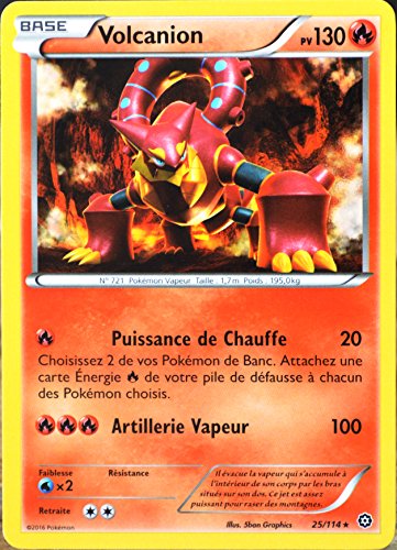 carte Pokémon 25/114 Volcanion 130 PV