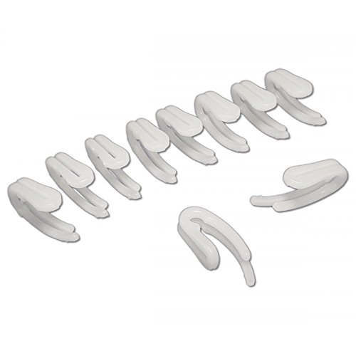 Doubles crochets escargot en plastique blanc 25...