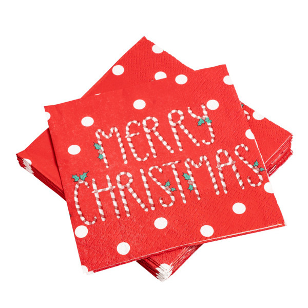 Lot de 20 serviettes décorées 