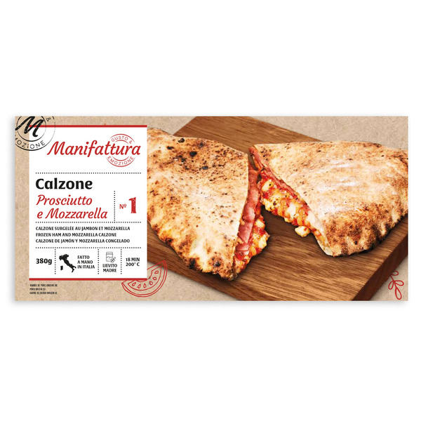 MANIFATTURA CALZONE JAMBON ET MOZZARELLA SURGELÉE
 code EAN 3701192501258 