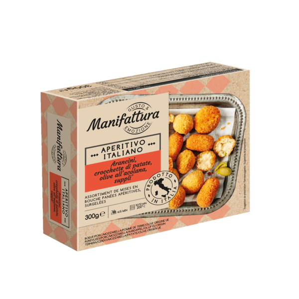 MANIFATTURA 4 RECETTES DE MISES EN BOUCHE PANÉES SURGELÉES 
 code EAN 3701192502217 