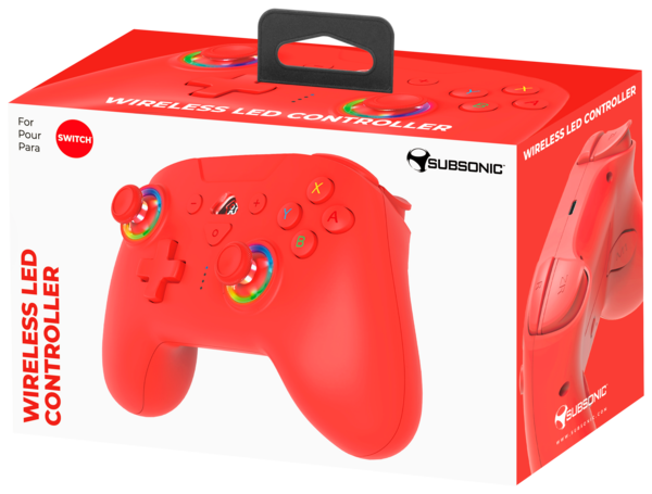Manette sans fil Switch LED controller rouge
Su...