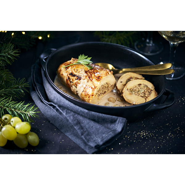  Chapon farci aux raisins et noisettes, sauce foie gras de canard* et raisins code EAN 3701222803451 