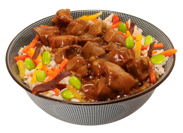  PORC AU CARAMEL, LÉGUMES ET RIZ  code EAN 3701222805066 