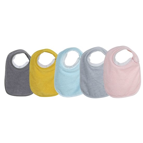  Trois Kilos Sept BAVOIR BIB UP - NAISS X5 Marine, Jaune, Vert D'Eau, Gris Rose 18x21 cm code EAN 3701322711243 