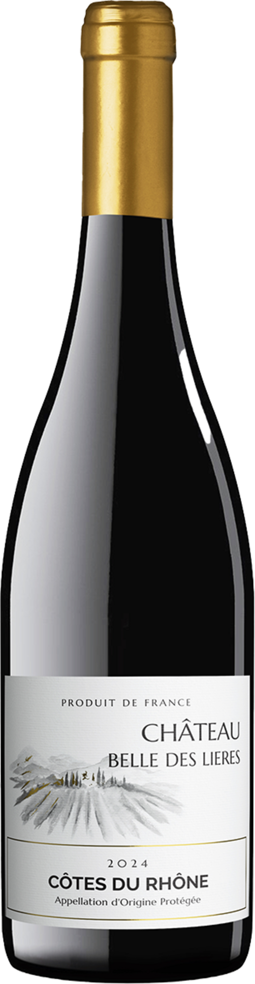  AOP CÔTES DU RHÔNE ROUGE - CHÂTEAU BELLE DES LIÈRES 2024 code EAN 3701433905593 