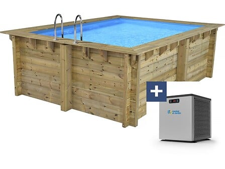 HABITAT ET JARDIN Piscine bois rectangle 