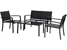 HABITAT ET JARDIN HABITAT ET JARDIN Salon de jardin bas "Lino" - 4 places  - Noir code EAN 3701577611770 