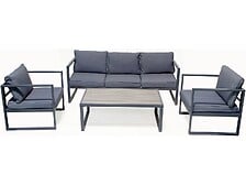 HABITAT ET JARDIN Salon de jardin en aluminium ...