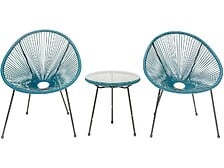 HABITAT ET JARDIN Ensemble de jardin acapulco  "Liana" - 2 places - Bleu foncé 3701577622042 HABITAT ET JARDIN