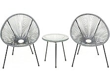 HABITAT ET JARDIN Ensemble de jardin acapulco  "Liana" - 2 places - Gris 3701577622073 HABITAT ET JARDIN